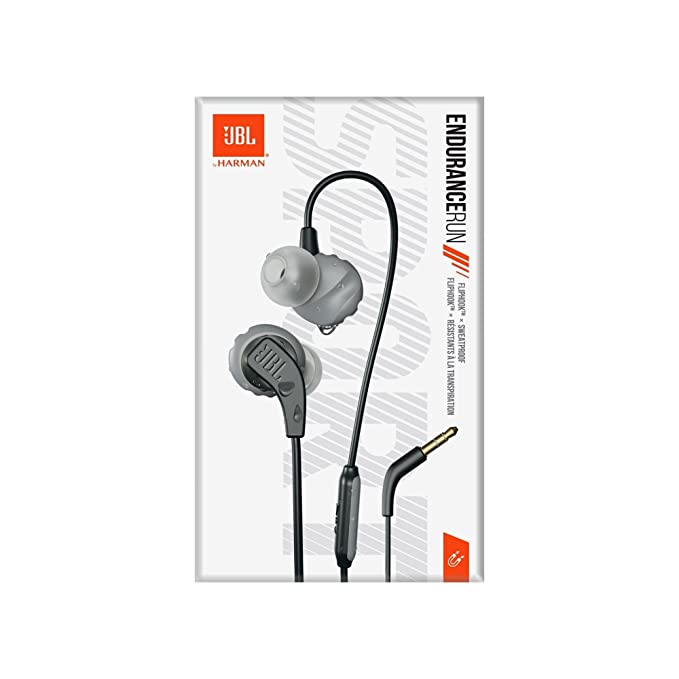 JBL Endurance Run by Harman (Sweat-Proof Sports in-Ear Headphones with One-Button Remote and Microphone)